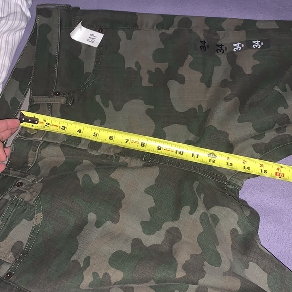 𝅺nwt GAP Skinny Jeans High Rise Camouflage Stretch Pants Size 34/18R - Picture 6 of 7